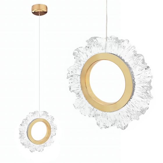 TOOLIGHT hängande taklampa LHJ102-1CP LED Guld 21x21x130cm