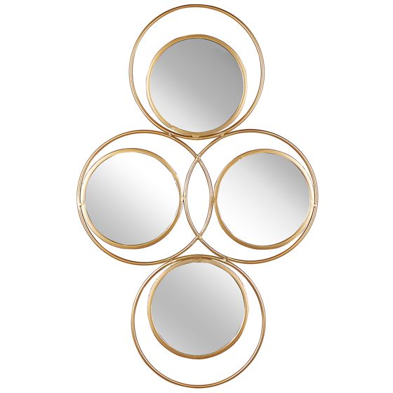 Väggspegel LESCAR 50 cm 80 cm Metall Guld