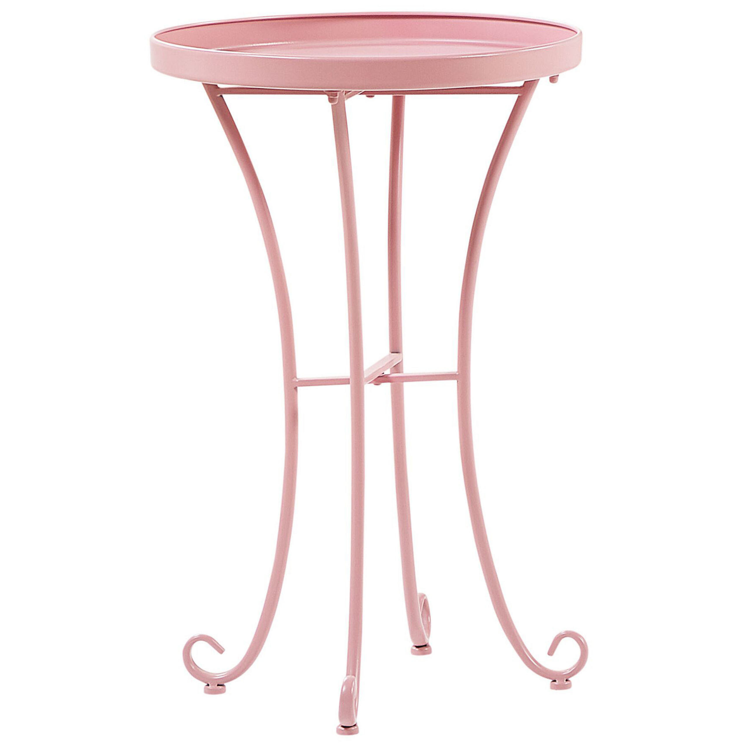Sidobord för trädgården CAVINIA 40 cm 40 cm Metall Rosa