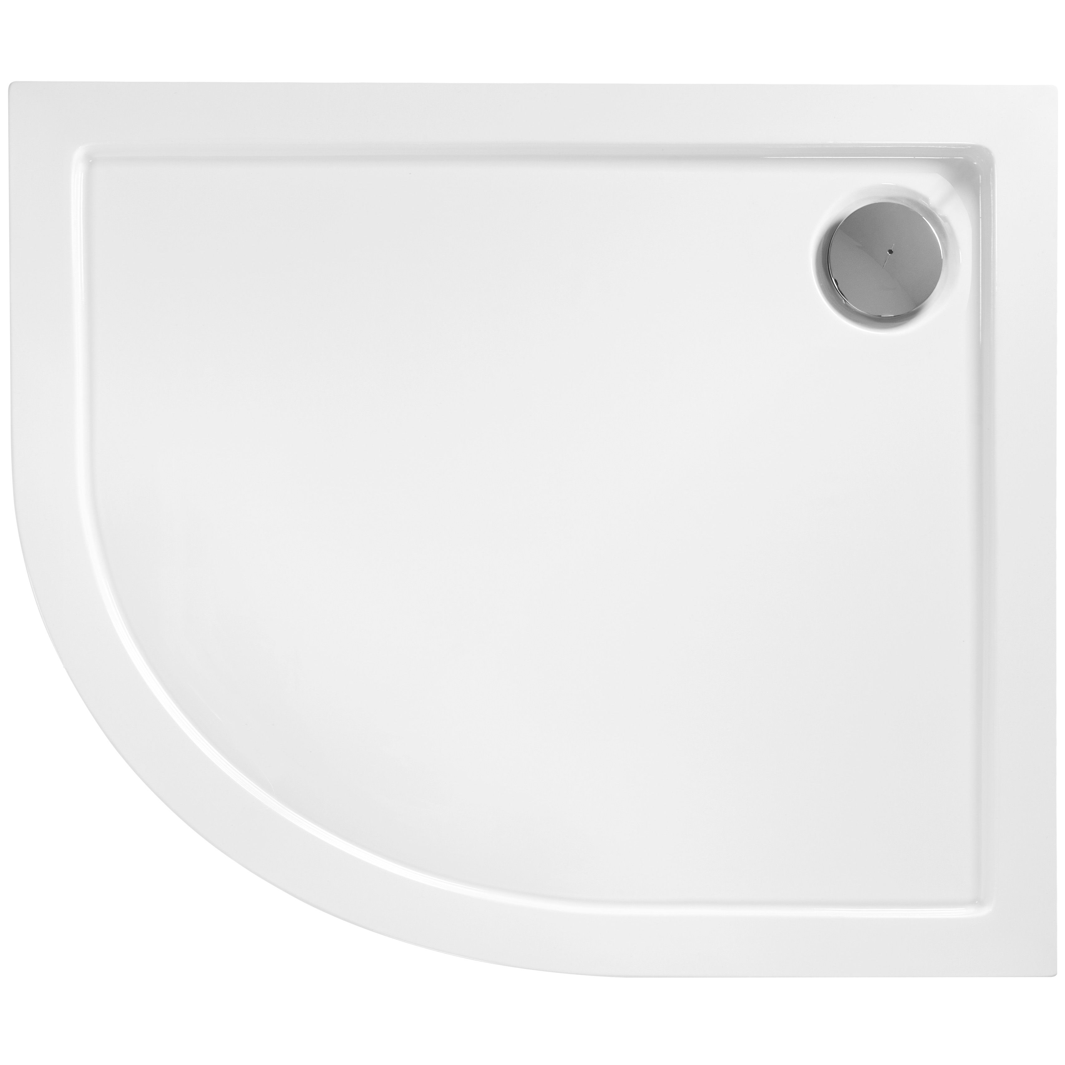 REA Duschkar Look 80X100 Left Vit, 79X99X6Cm