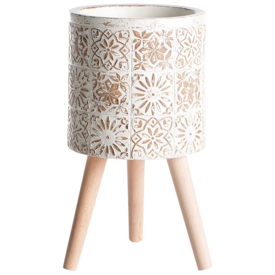 Upphöjd växtkruka KARISTOS 36 cm Off-White