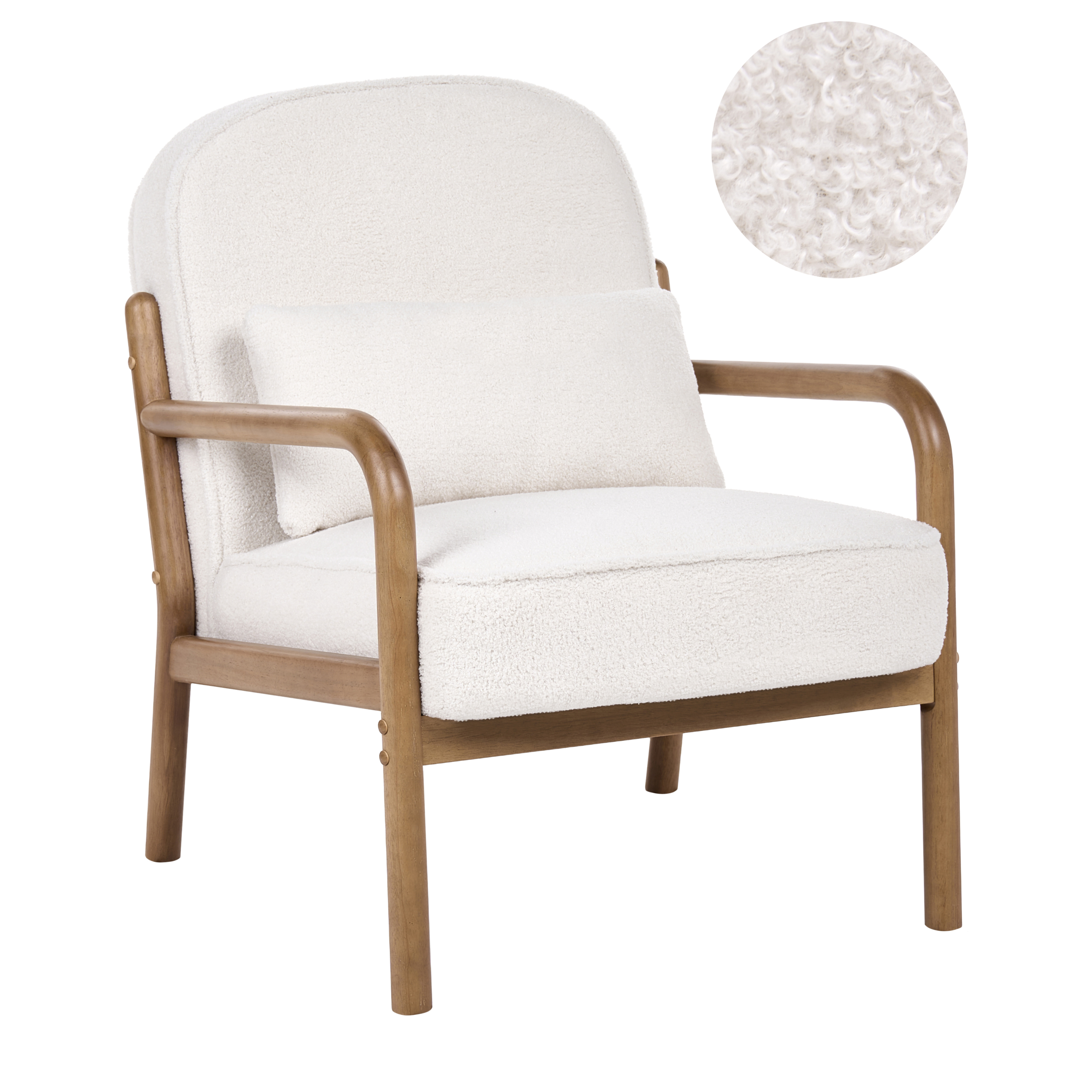 Fåtölj SELDE Bouclé Off-White