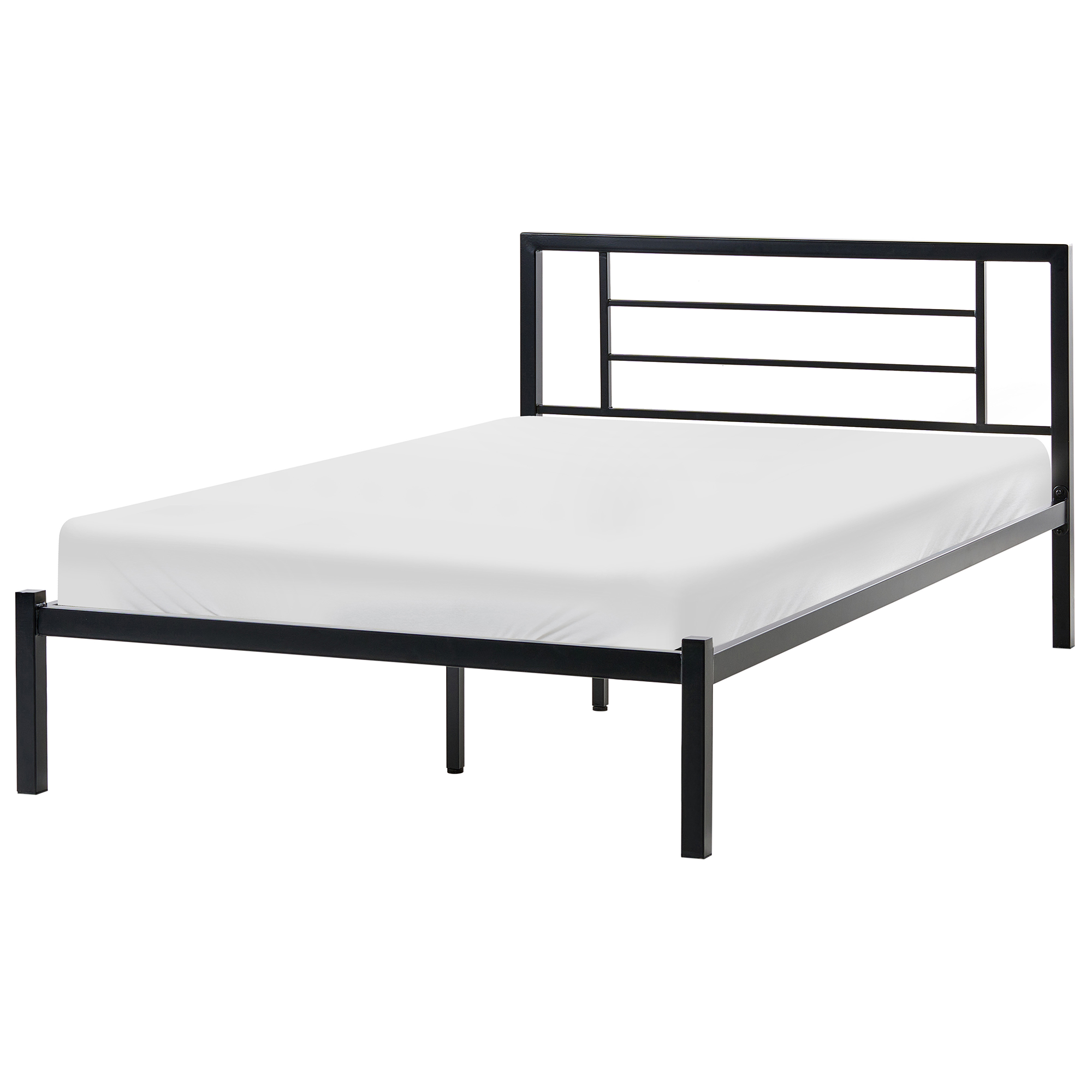 Säng med lamellram Metall CUSSET 120 x 200 cm Svart