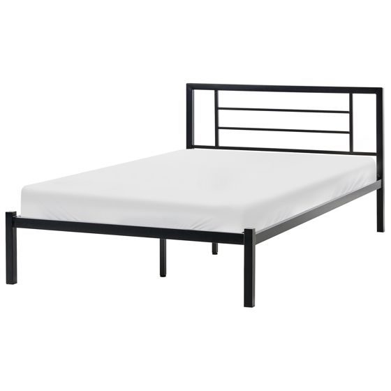 Säng med lamellram Metall CUSSET 120 x 200 cm Svart