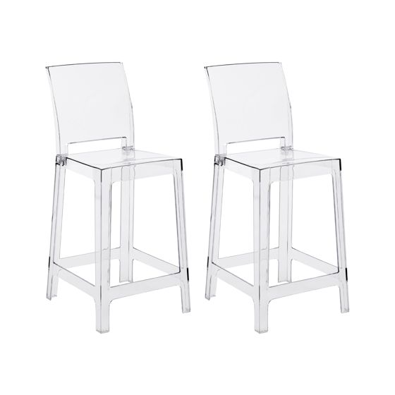 Set med 2 barstolar WELLINGTON Transparent