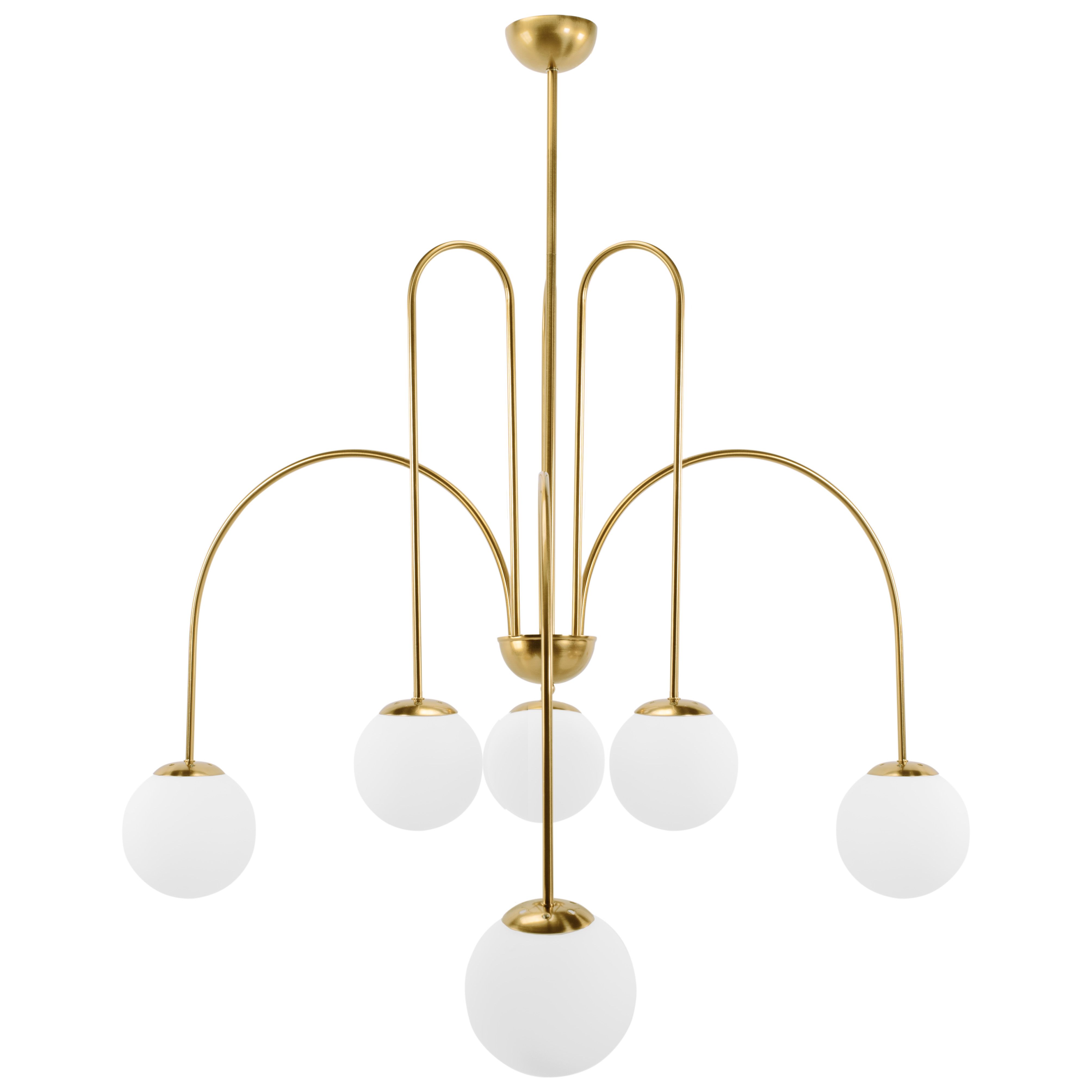 TOOLIGHT pendellampa APP1584-6CP, Guld, 80x80x80cm