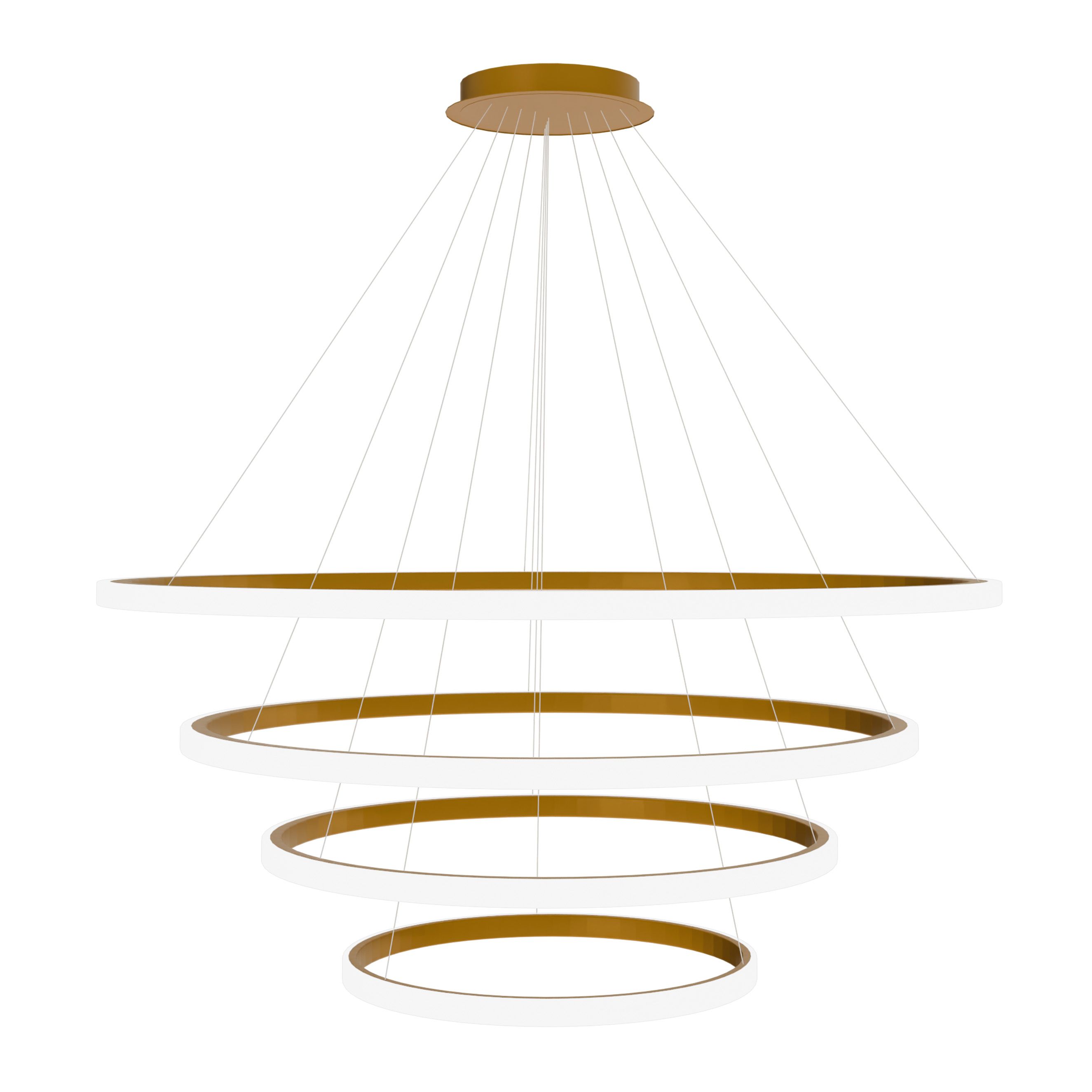 TOOLIGHT hängande taklampa LHJ010-CP4 BRUSH GOLD Borstat guld 100x100x30cm