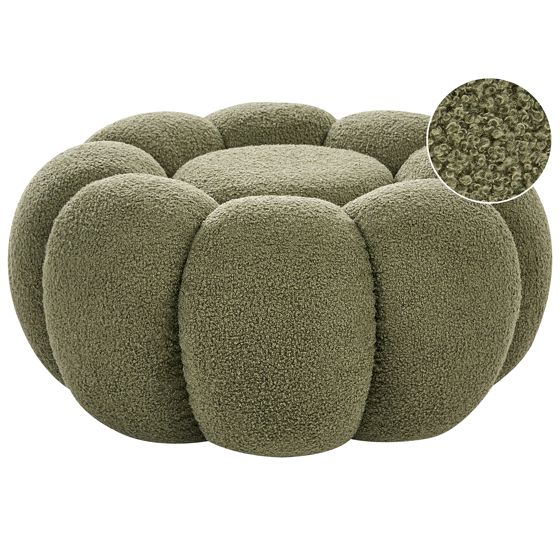 Sittpuff BEAUFORT Bouclé Grön