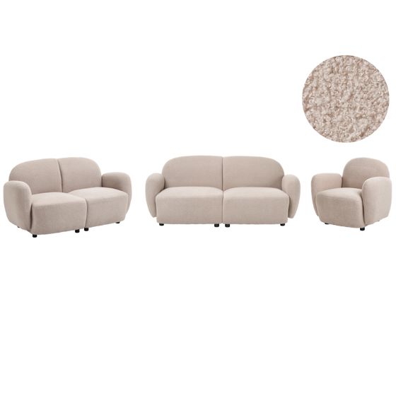 Soffgrupp 6-sits JULE Bouclé Beige