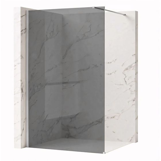 REA Duschvägg Flexi Grey 100 Krom, 120x100x195cm