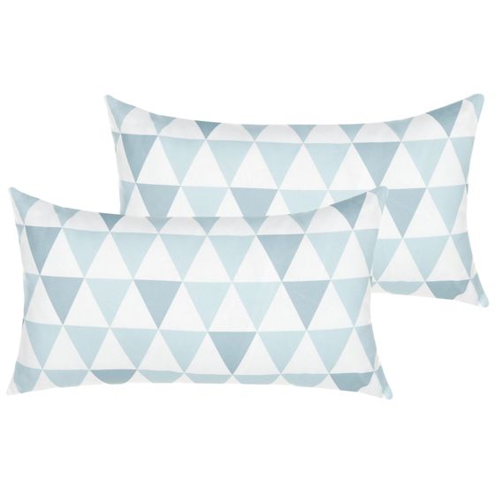 Set med 2 utomhusdynor TRIFOS Geometriskt tryck 40 x 70 cm Blå