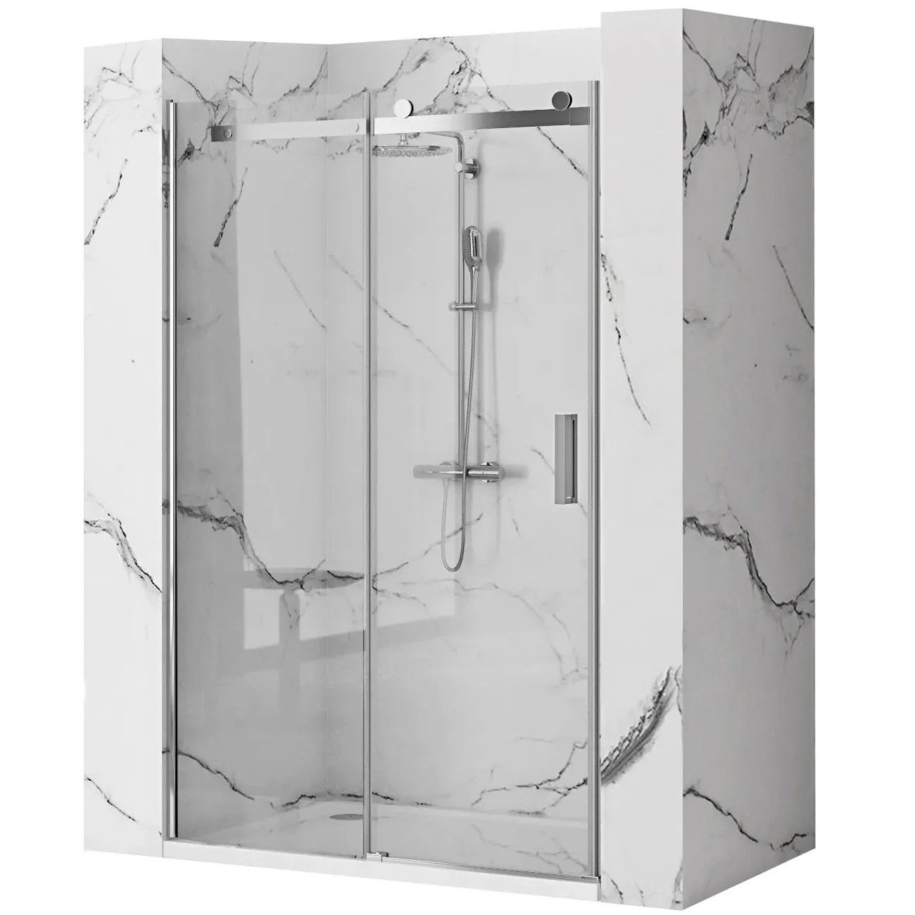 REA Duschdörr NIXON-2 120 Höger Krom, 1,4x119,5x190cm