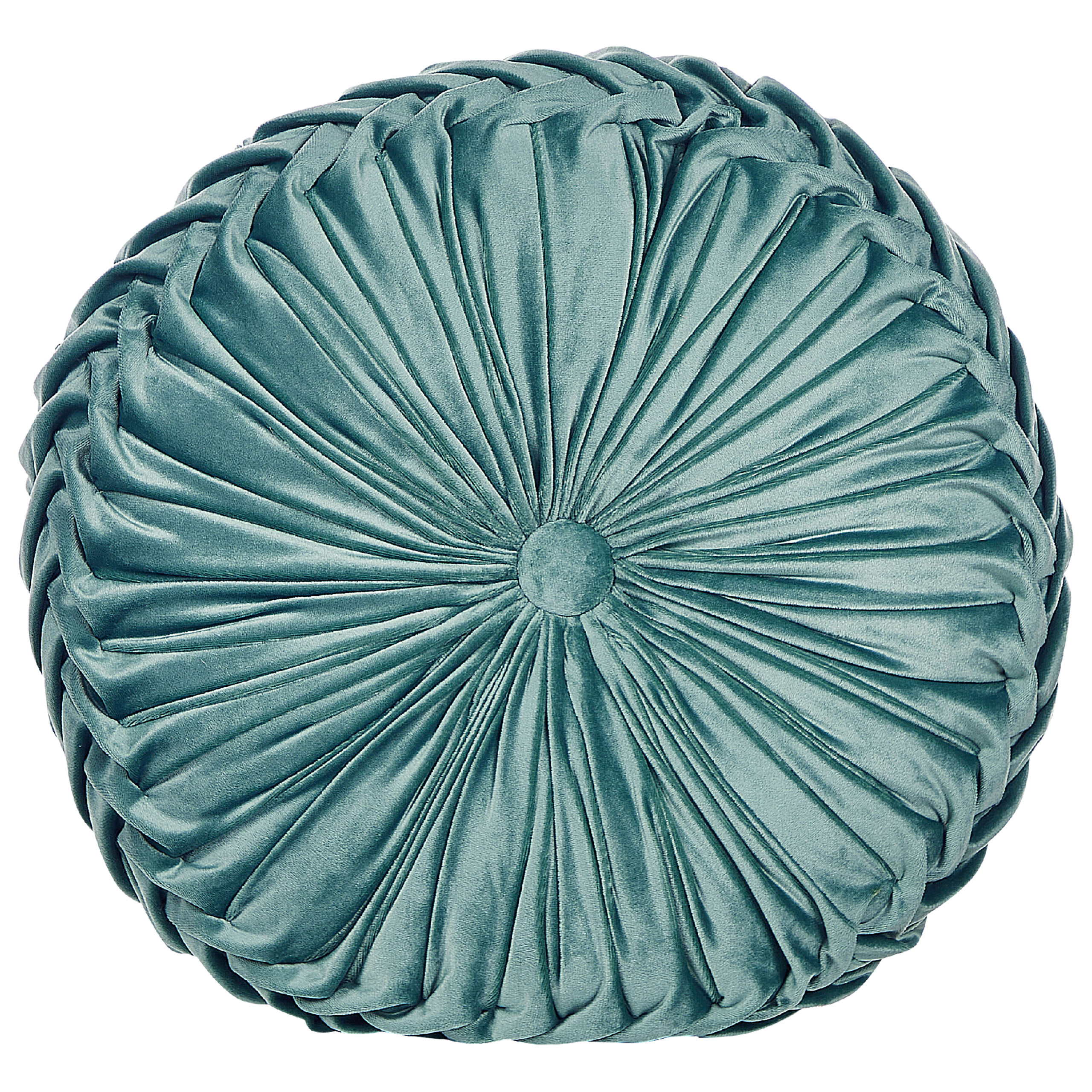 Prydnadskudde UDALA 40 x 40 cm Sammet Blågrön Monokromt