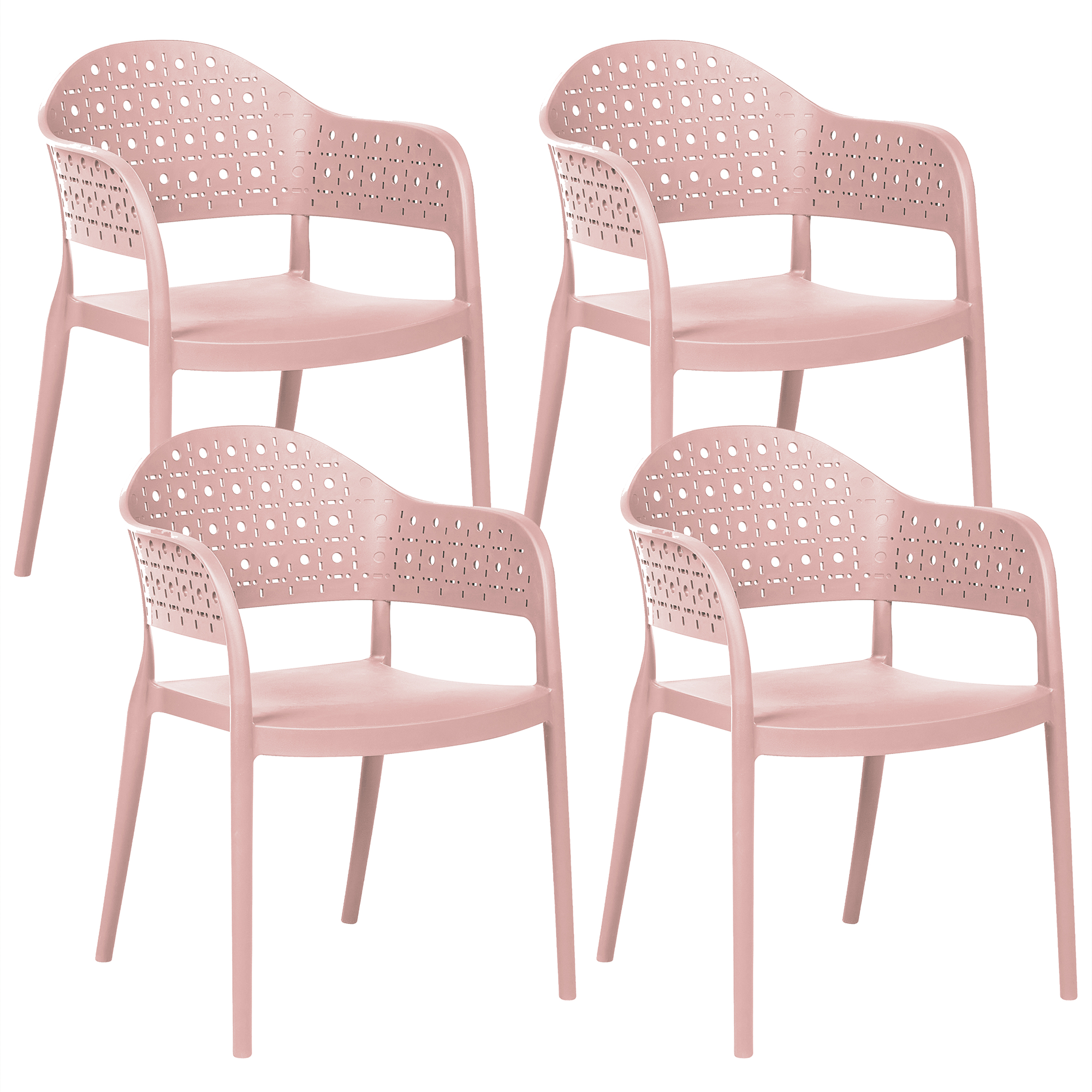 Set med 4 stolar NARINO Rosa