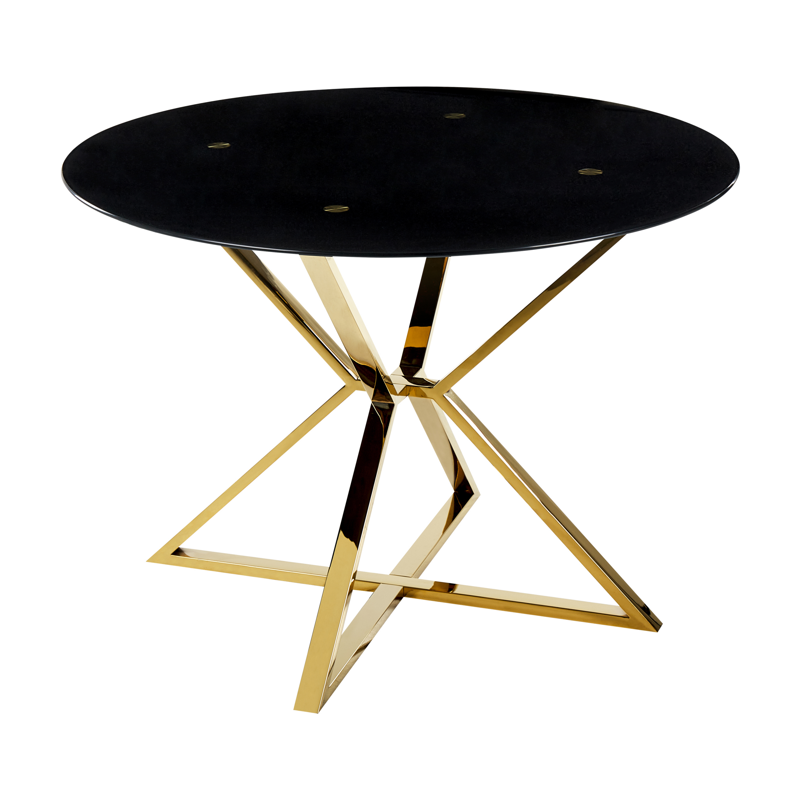 Matbord BOSCO Svart 105 cm 105 cm Härdat glas