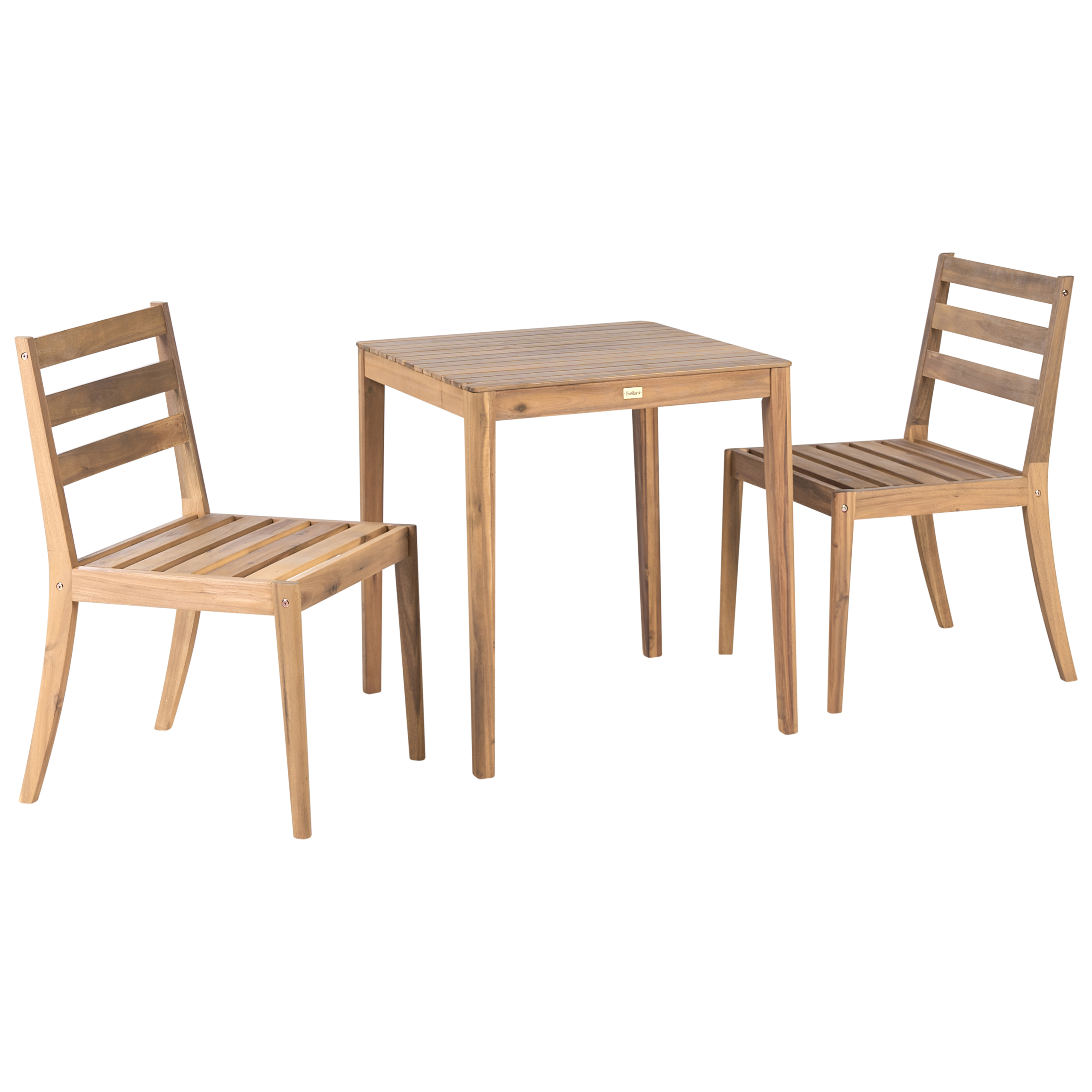 Caféset CHIOGGIA Certifierat akaciaträ Ljusbrun