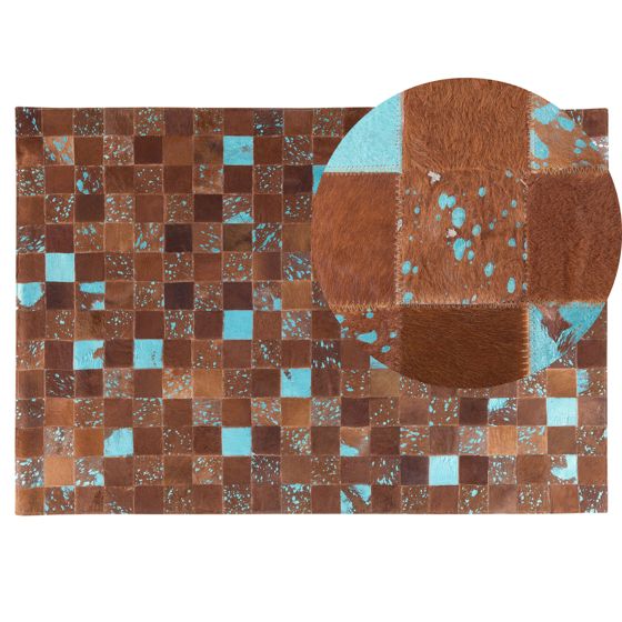 Matta ALIAGA Brun 140 x 200 cm Läder