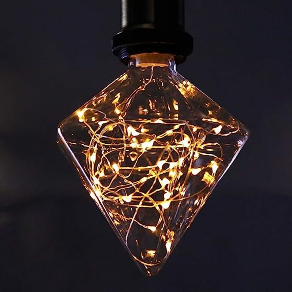 NETTLIFE LED-lampa E27 vintage Fireworks 3W diamant varmvit