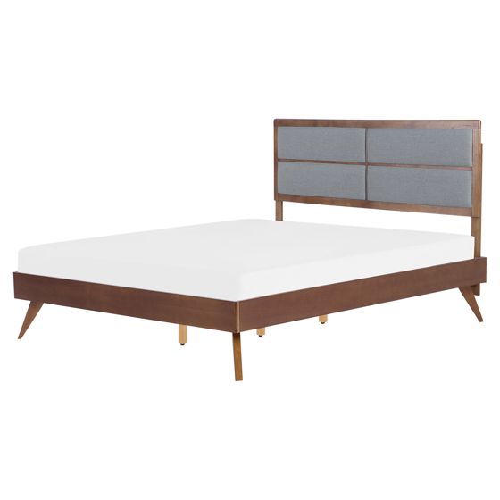 Säng med lamellram POISSY 160 x 200 cm Mörk askfanér