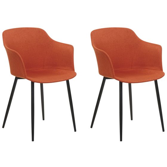 Set med 2 matstolar ELIM Orange