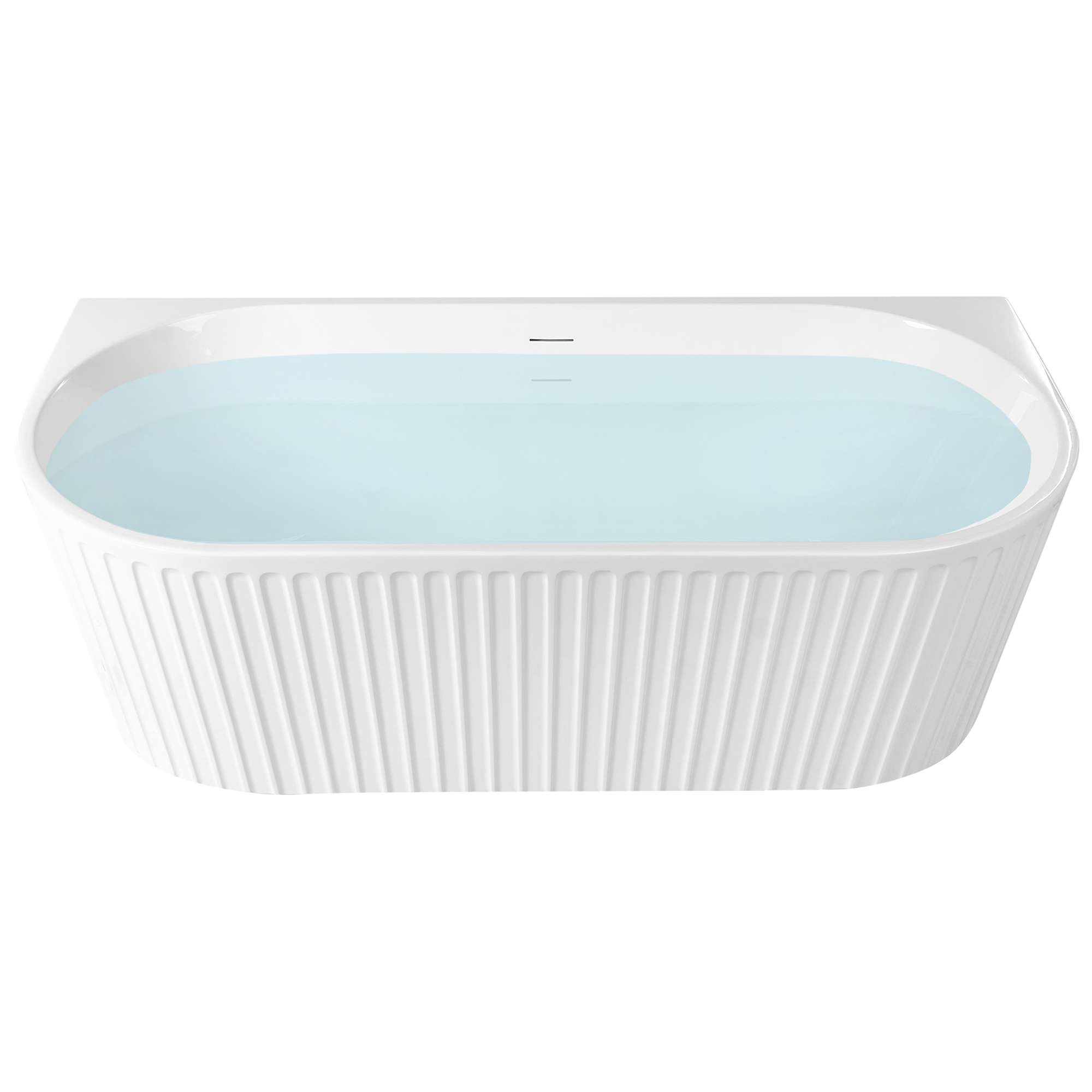 Badkar med rygg mot väggen SERENA 1700 x 800 mm Vit