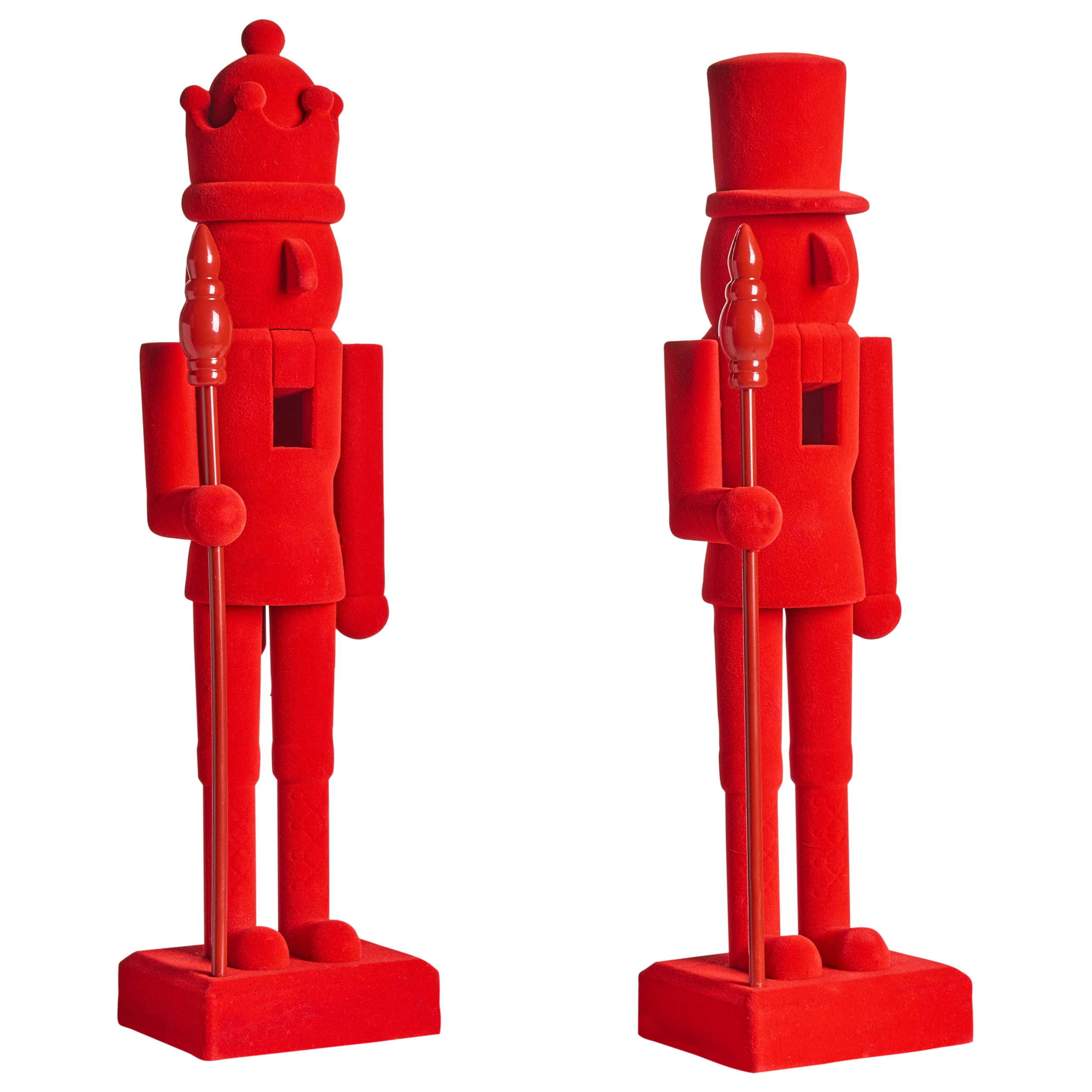 Set med 2 figuriner FLATEY 40 cm Nötknäckare Röd