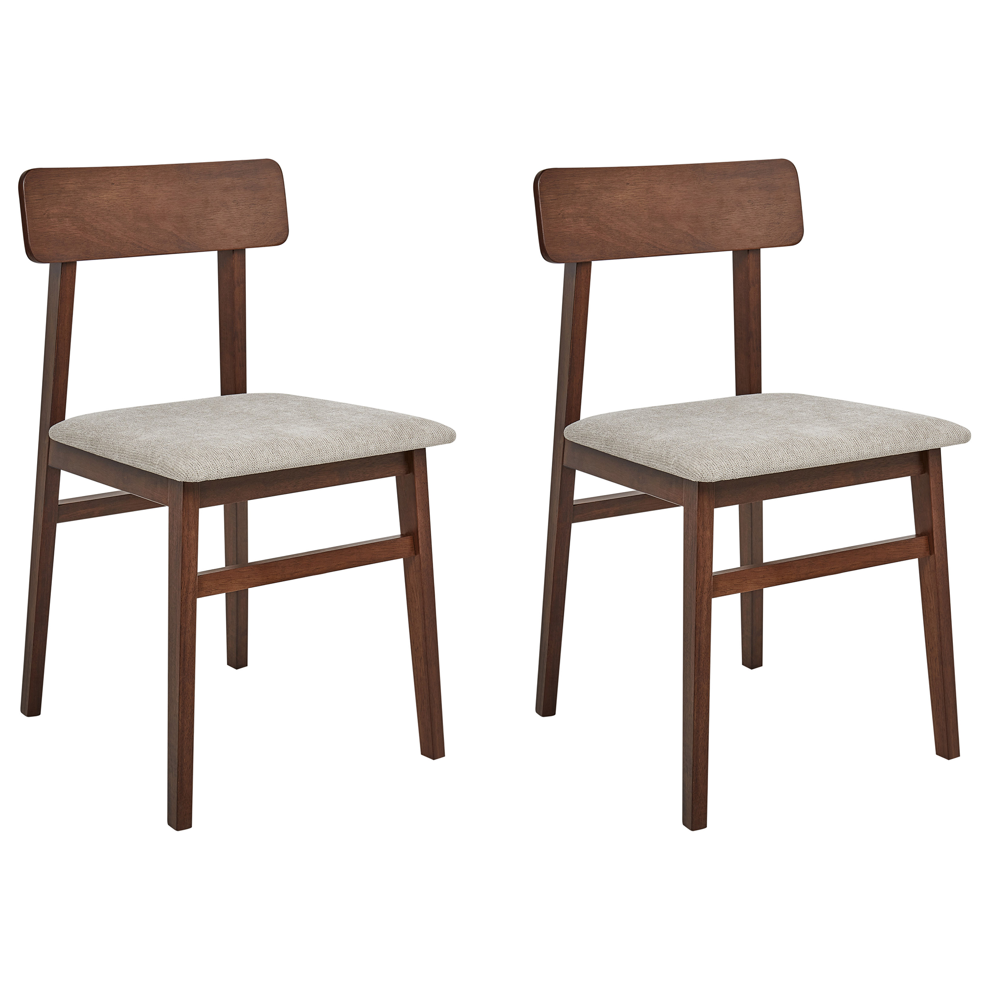 Set med 2 matstolar STACY Trä Taupe