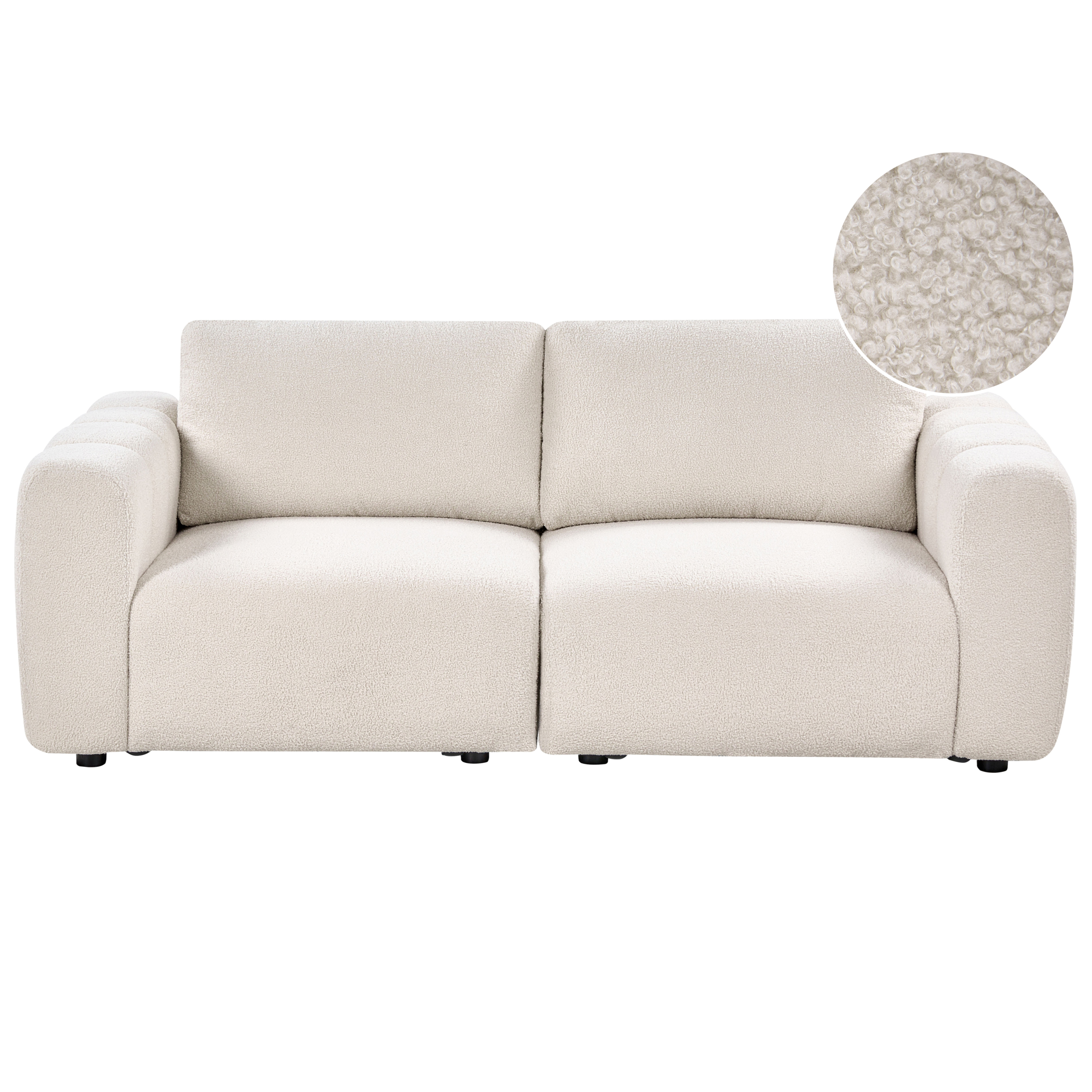 Modulsoffa 2-sits KIVVIK Bouclé Off-White