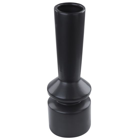 Blomvas PEANIA 30 cm Keramik Svart
