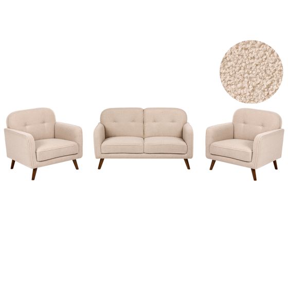 Soffgrupp 4-sits ETTRUM Bouclé Beige