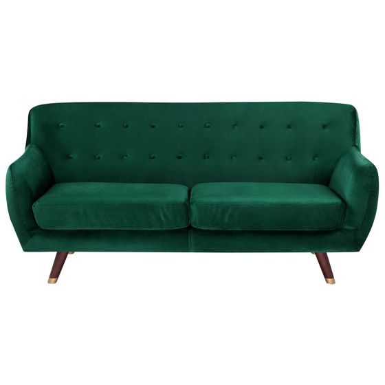 Soffa 3-sits BODO Sammet Smaragdgrön