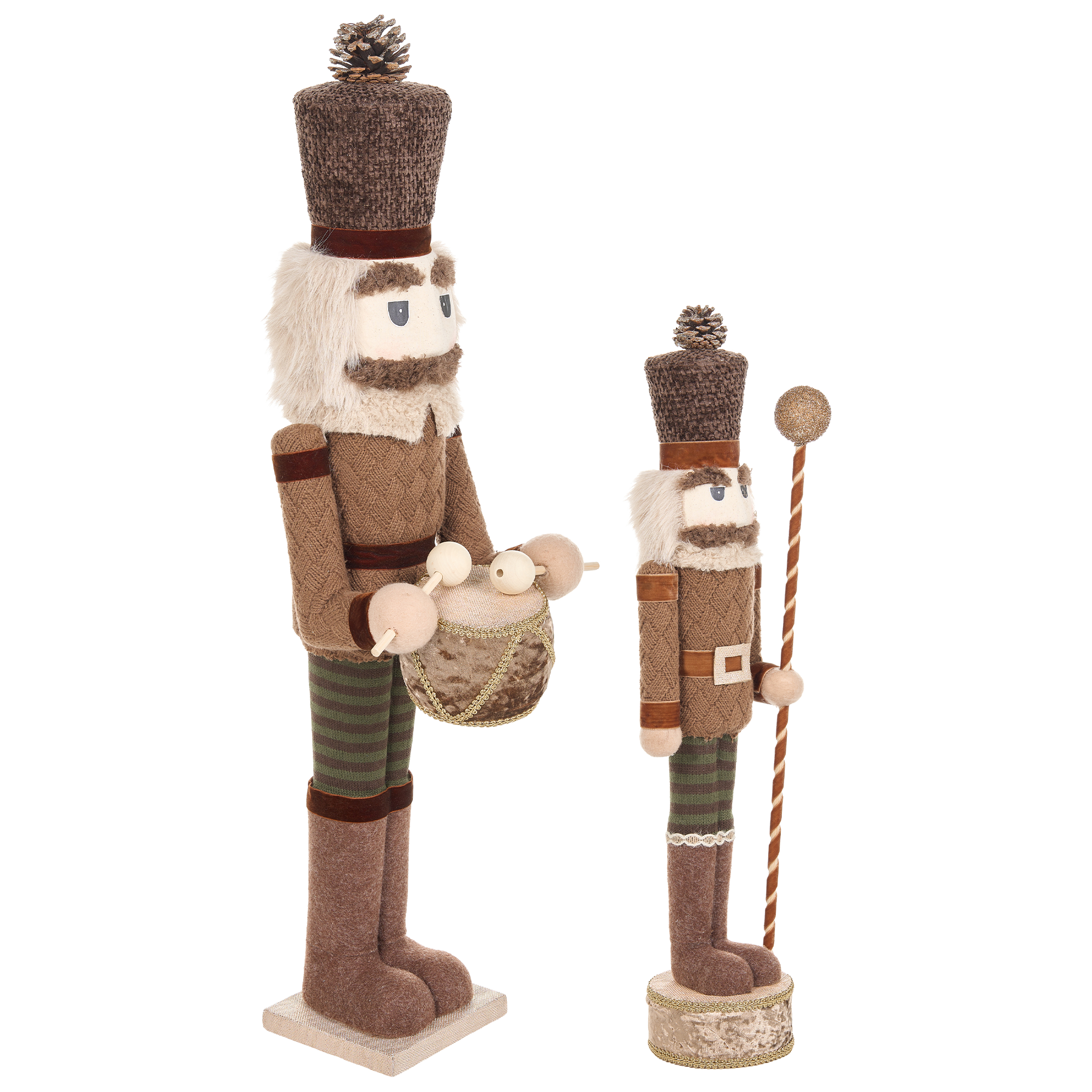 Set med 2 figuriner KOLARI 68/91 cm Nötknäckare Brun
