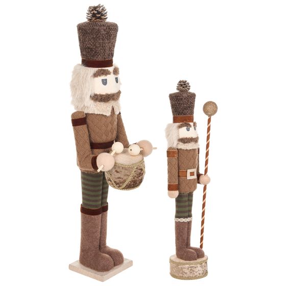 Set med 2 figuriner KOLARI 68/91 cm Nötknäckare Brun