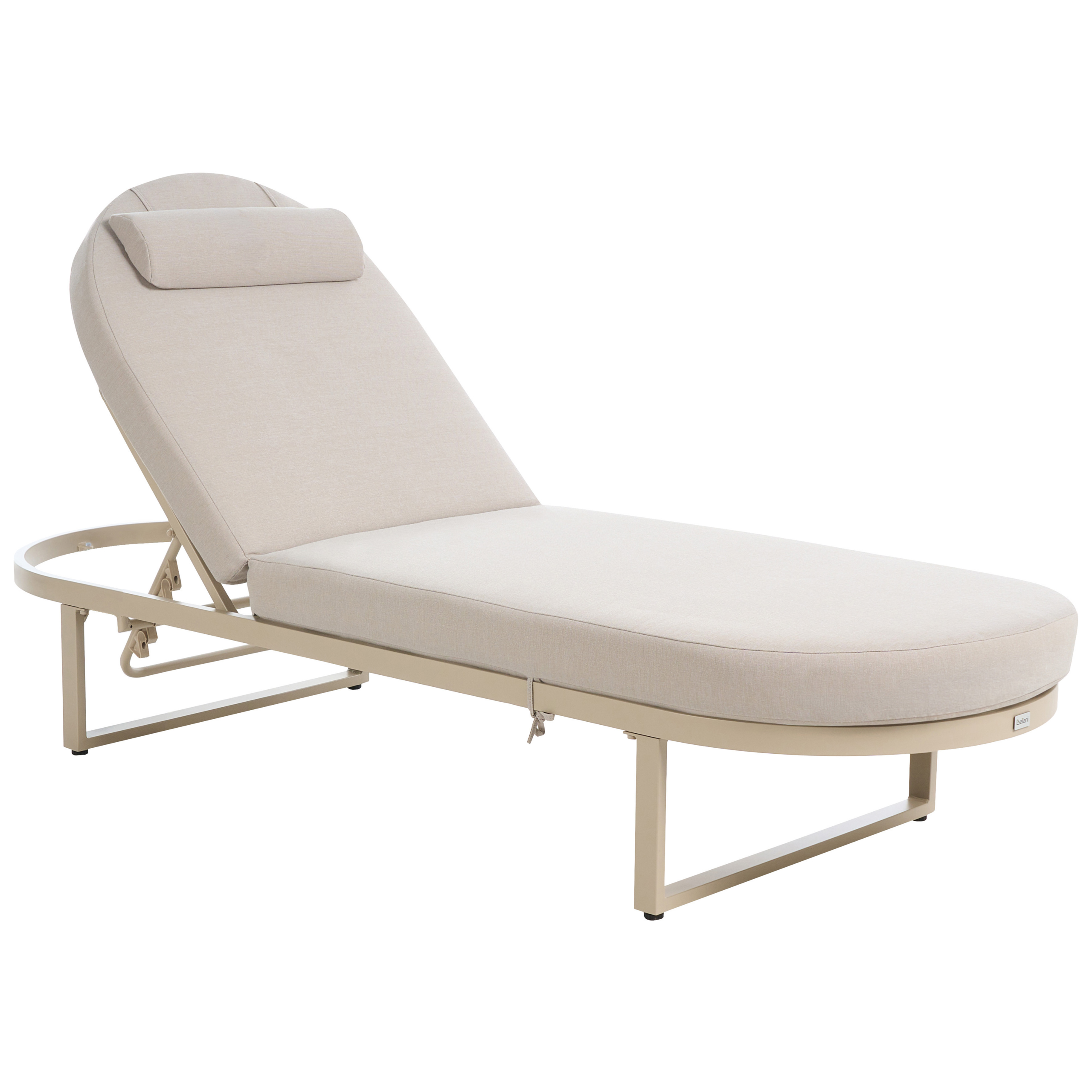 Solstol med dyna RONCOLO Metall Beige
