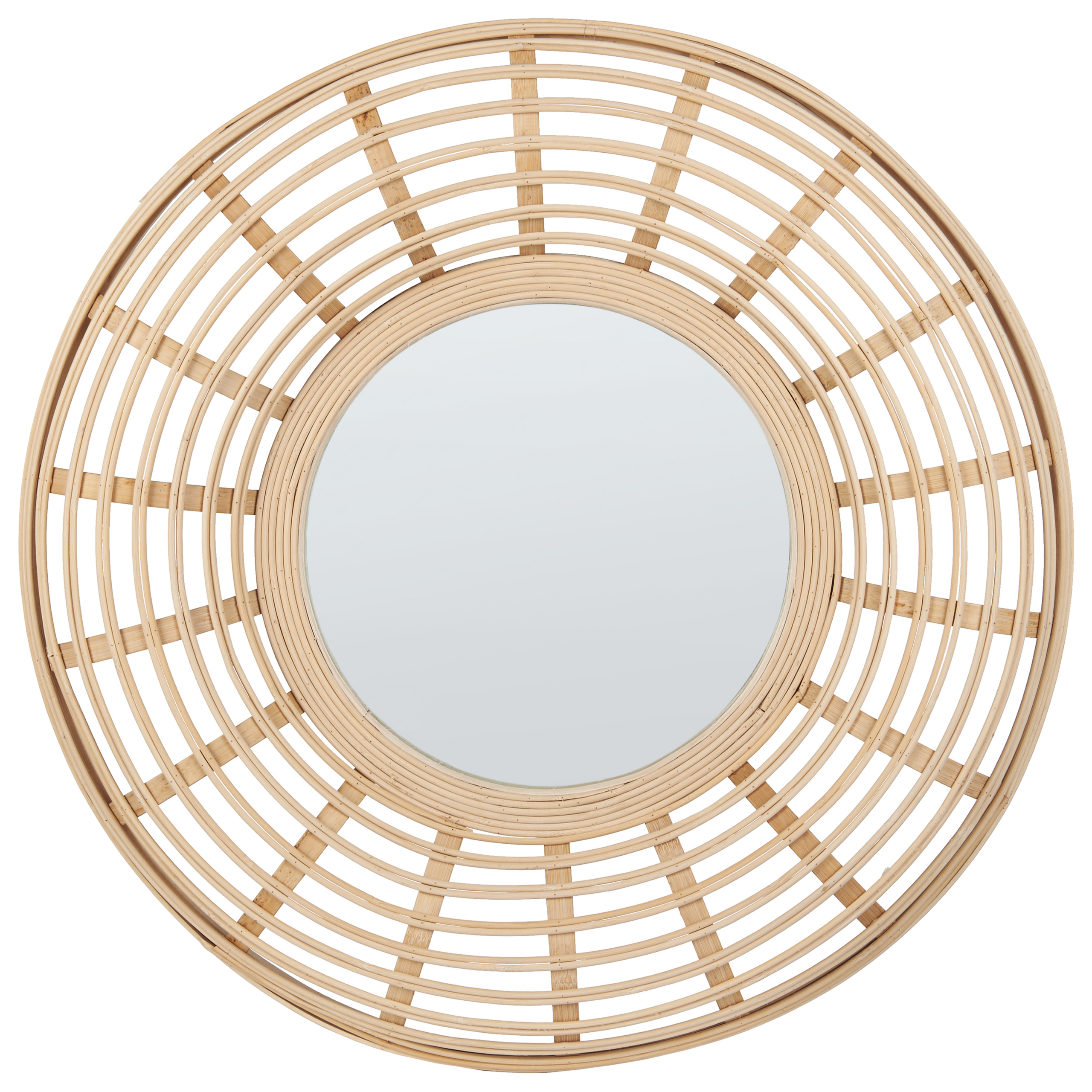 Väggspegel HANUA 60 cm 60 cm Bambu Naturlig