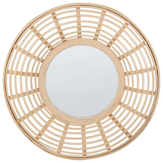 Väggspegel HANUA 60 cm 60 cm Bambu Naturlig