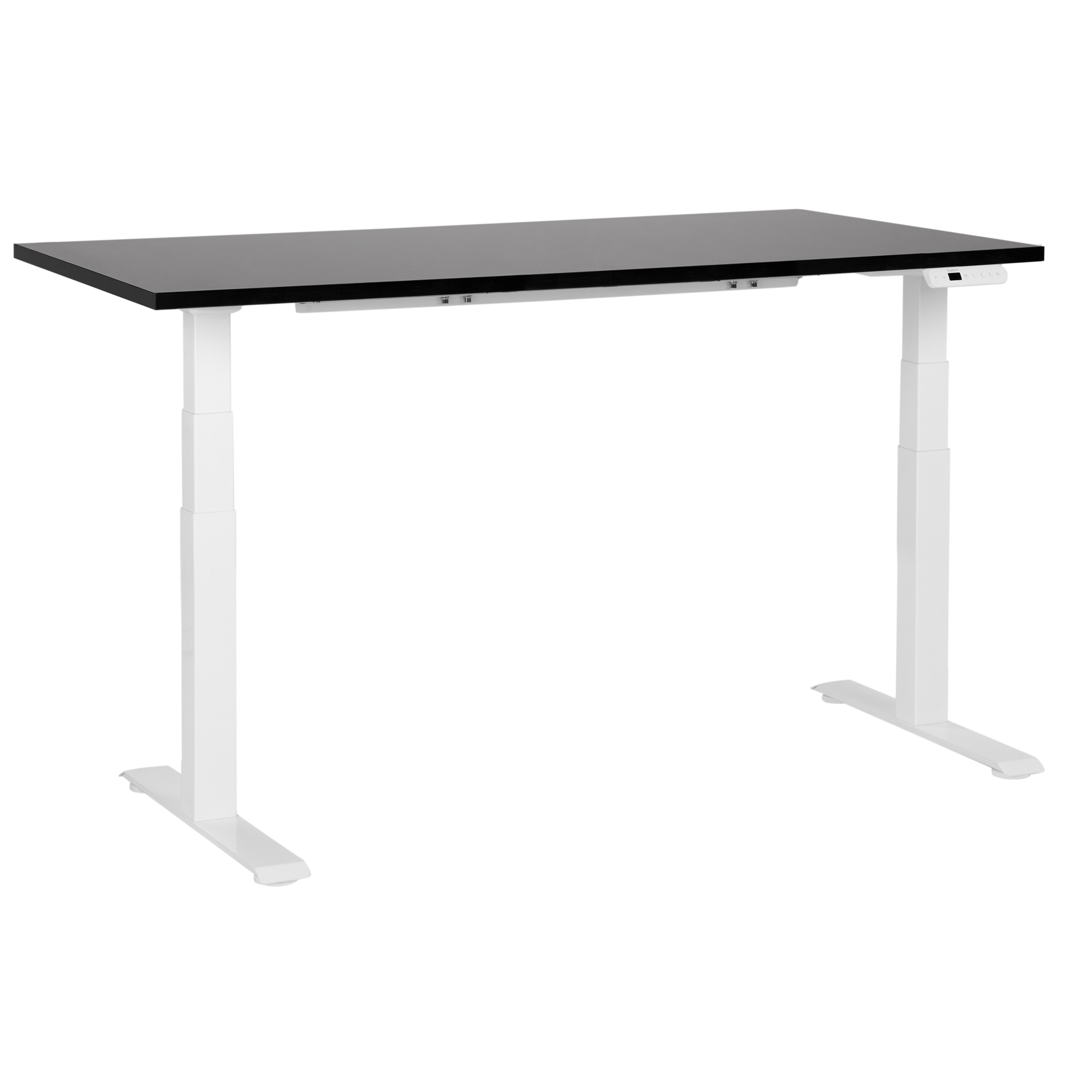 Elektriskt höj- och sänkbart skrivbord DESTINES 160 cm 72 cm Svart/ Vit