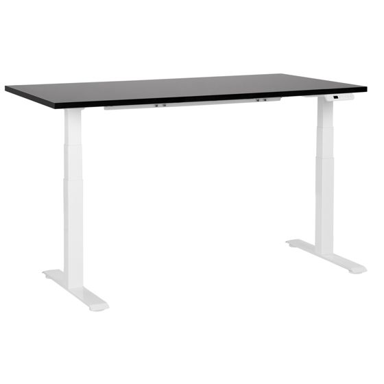 Elektriskt höj- och sänkbart skrivbord DESTINES 160 cm 72 cm Svart/ Vit