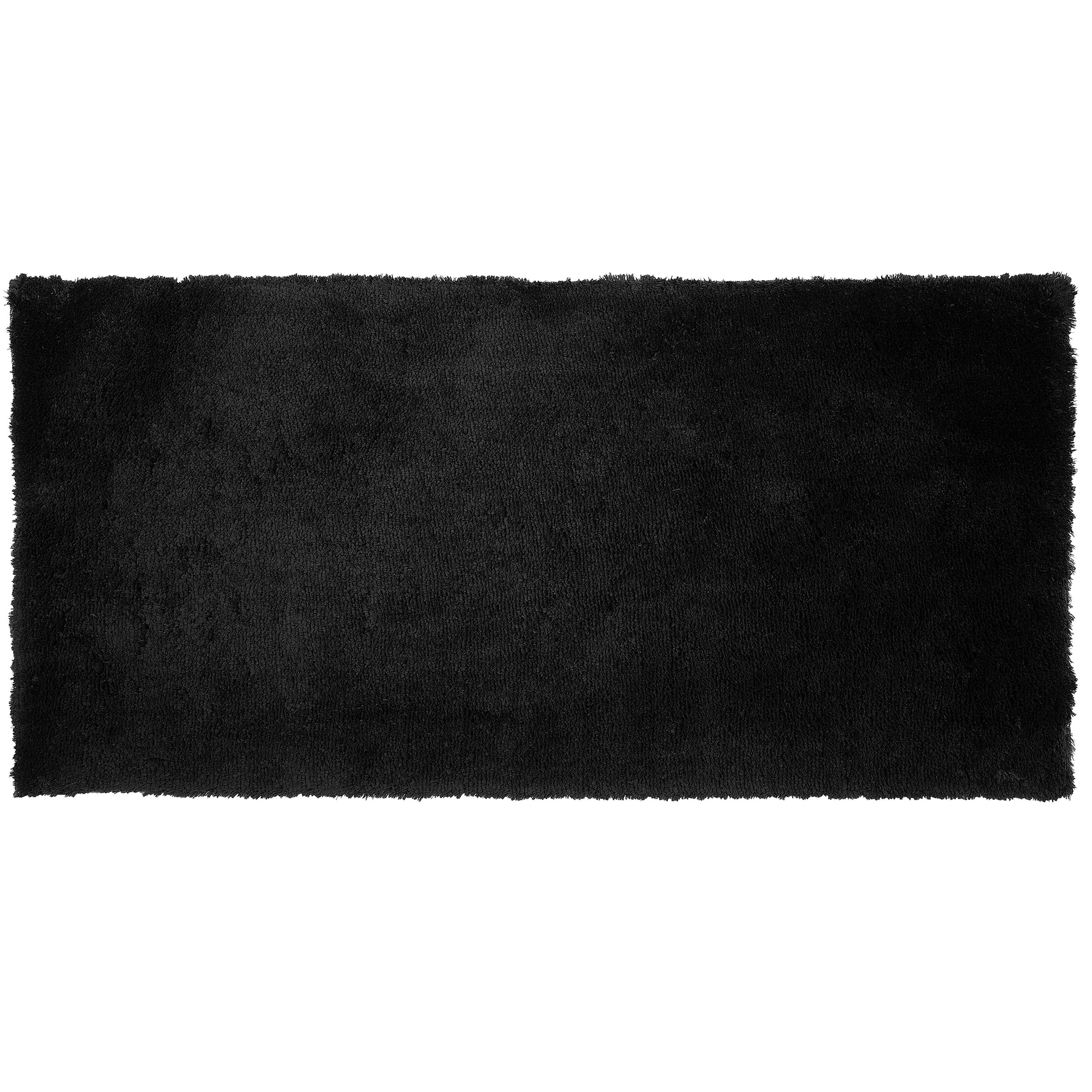 Matta med lång lugg EVREN Svart 80 x 150 cm