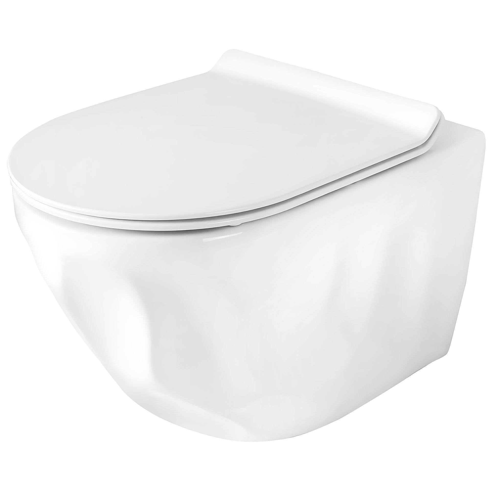 REA Vägghängd Toalettstol Gustavo Rimless Vit, 49x35,5x34cm