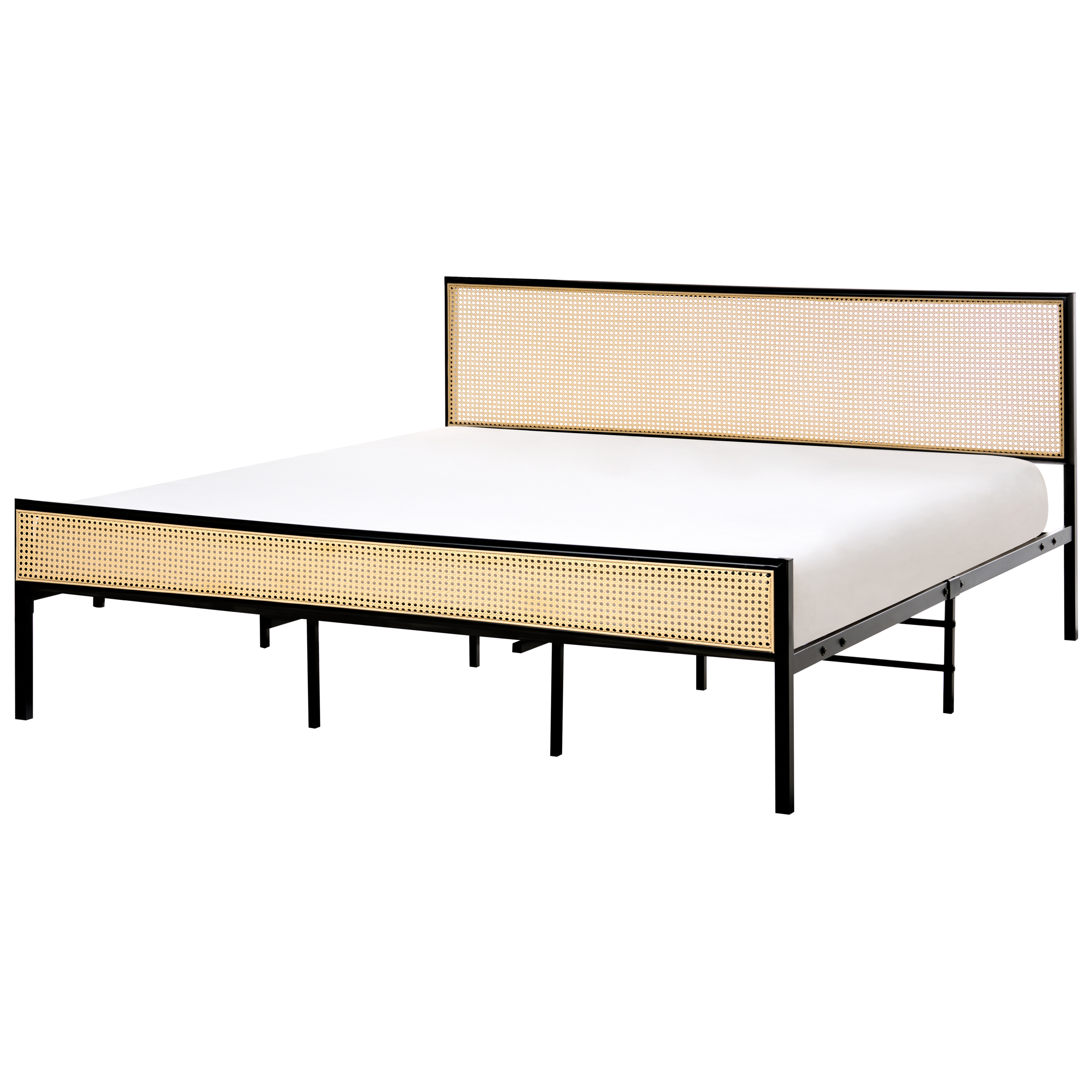 Säng med lamellram Konstrotting AVANTON 180 x 200 cm Svart