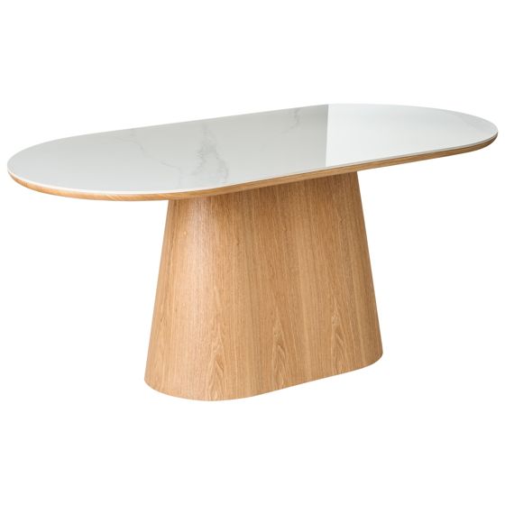 Matbord LOCKHART Ljus askfanér 180 cm 90 cm