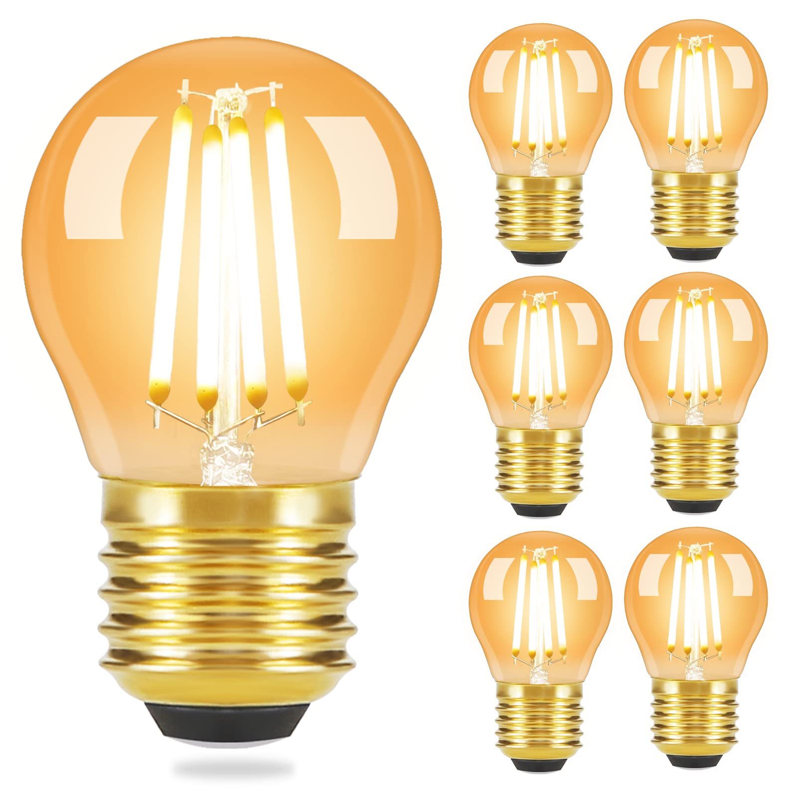 NETTLIFE E27 LED-glödlampa G45 Vintage Retro-lampa Varmvit 2700k 4 W