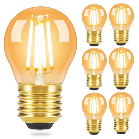 NETTLIFE E27 LED-glödlampa G45 Vintage Retro-lampa Varmvit 2700k 4 W
