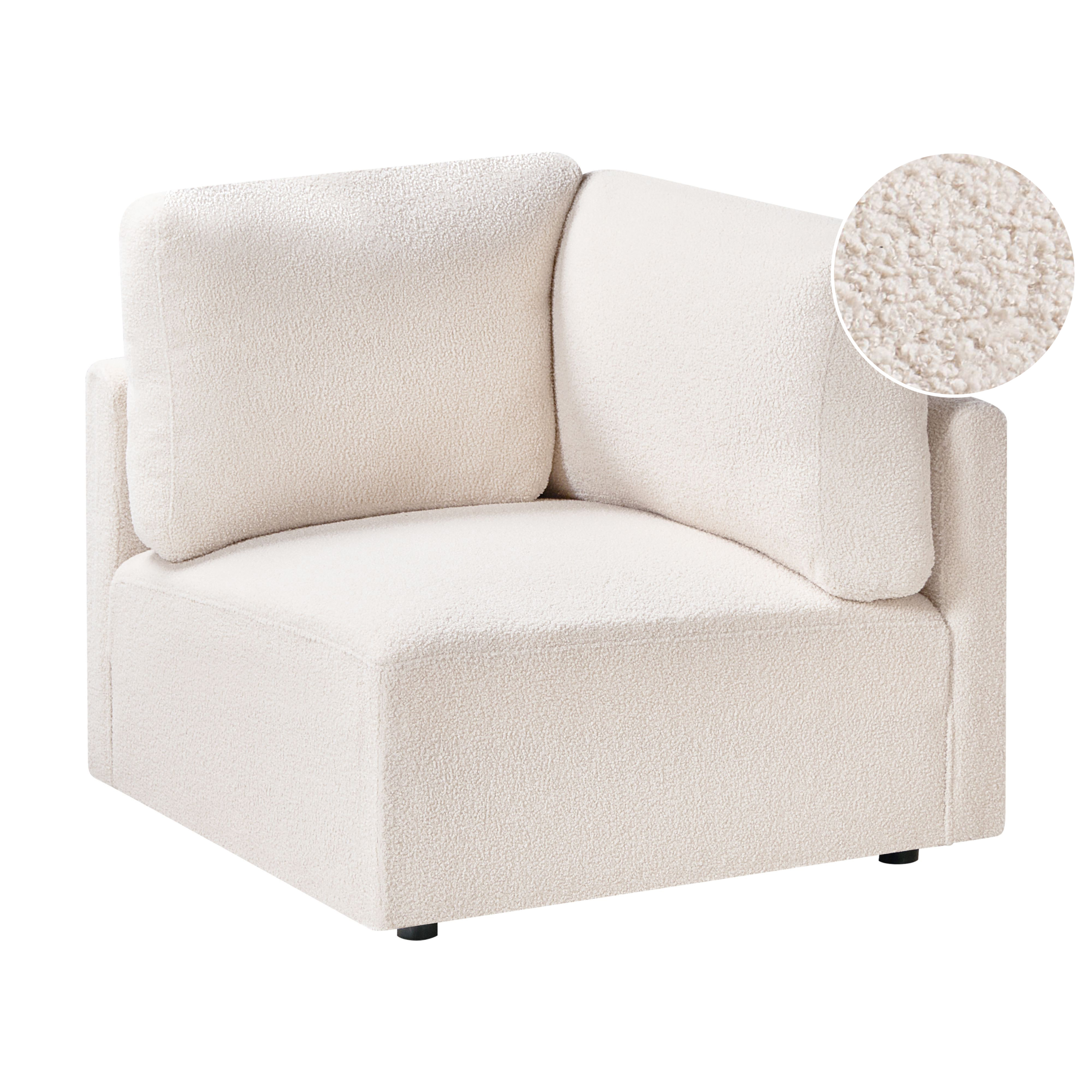 Hörnmodul MESNALI Bouclé Off-White
