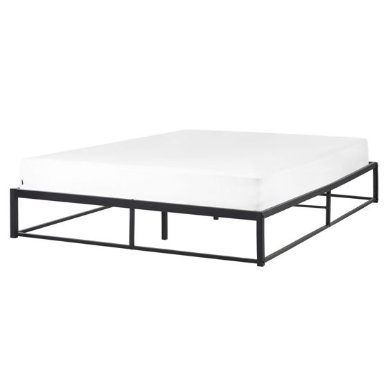 Säng med lamellram Metall VIRY 160 x 200 cm Svart
