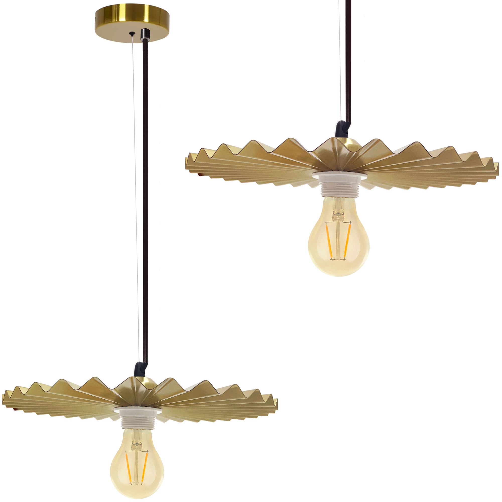 TOOLIGHT hängande taklampa APP1454-1CP 30CM Borstat guld 30x30x5cm