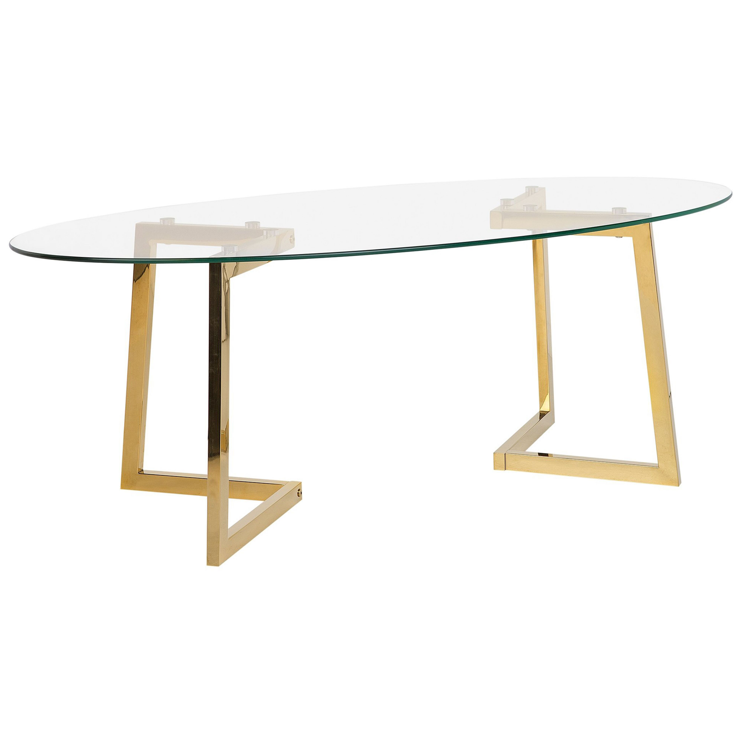 Soffbord FRESNO Glas Guld