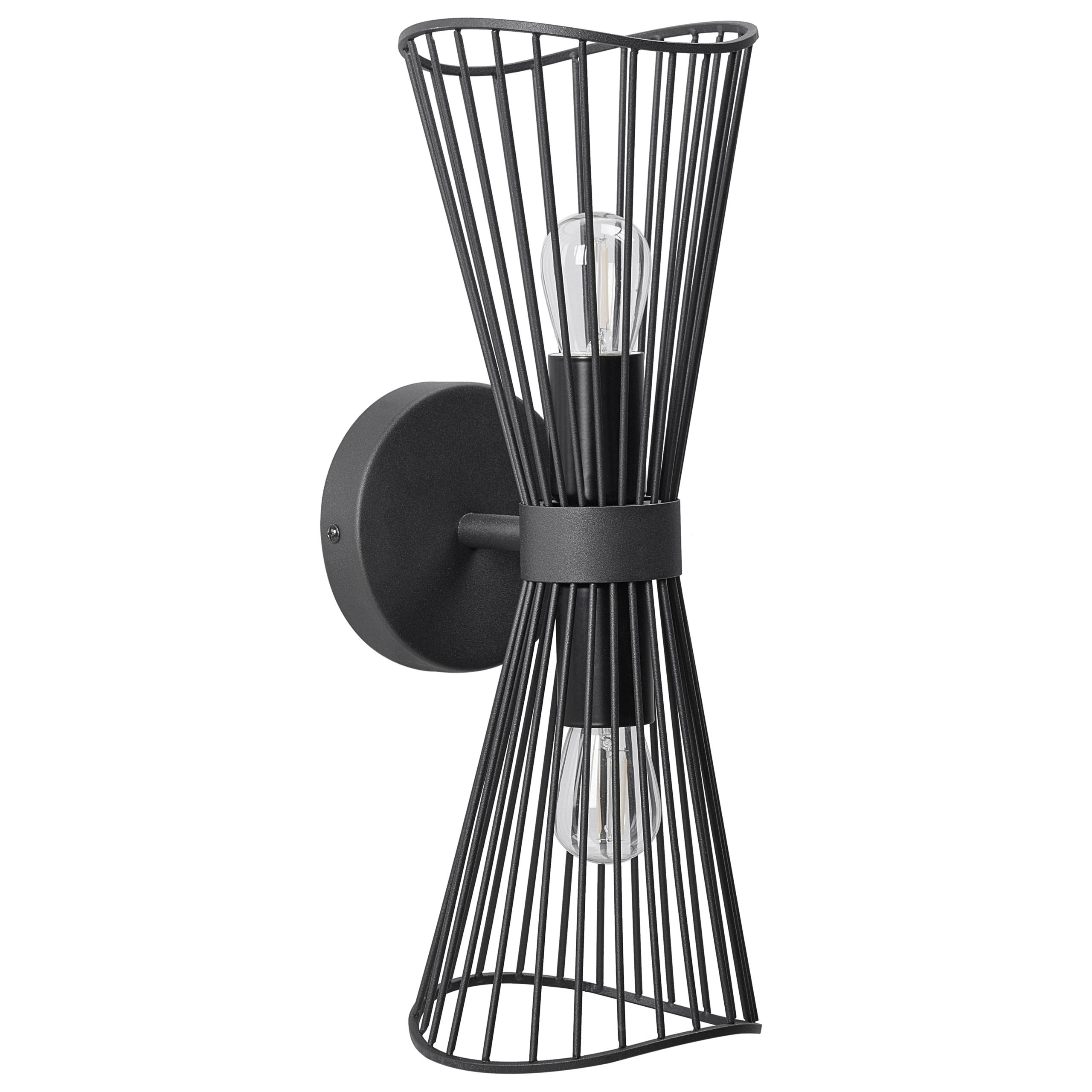 Vägglampa PARADA Metall Svart