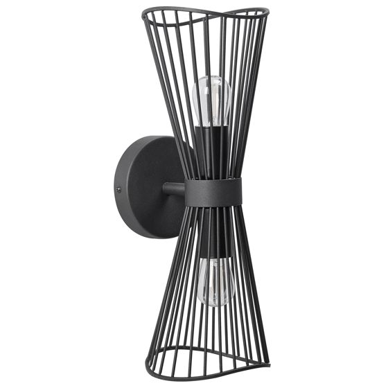 Vägglampa PARADA Metall Svart